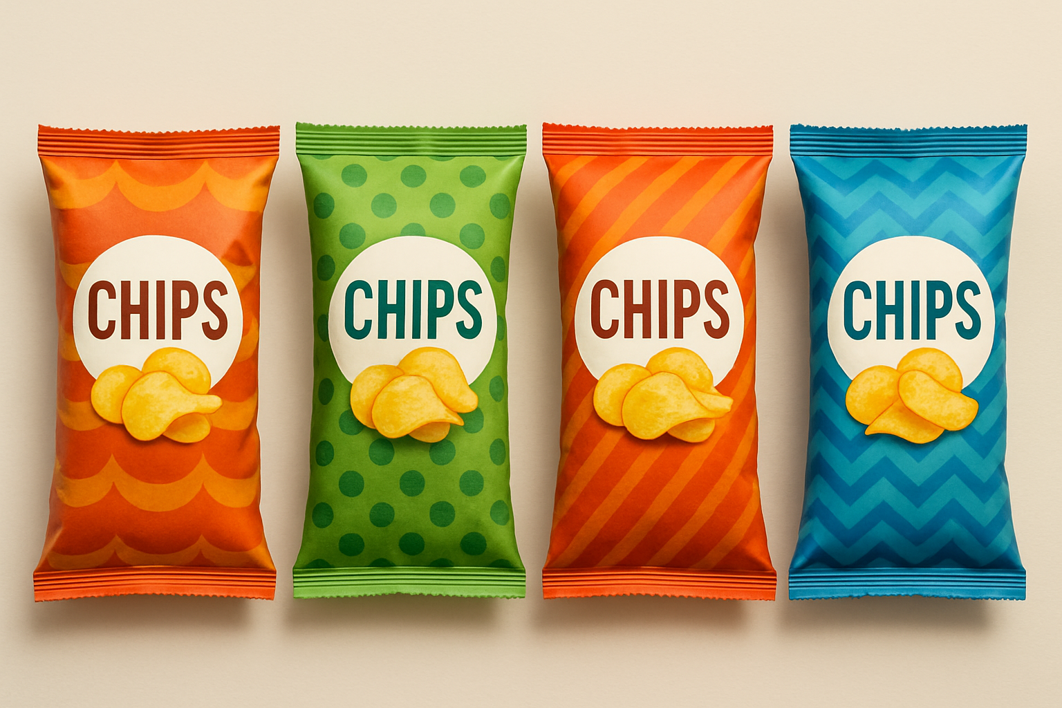 Pack of chips product creative